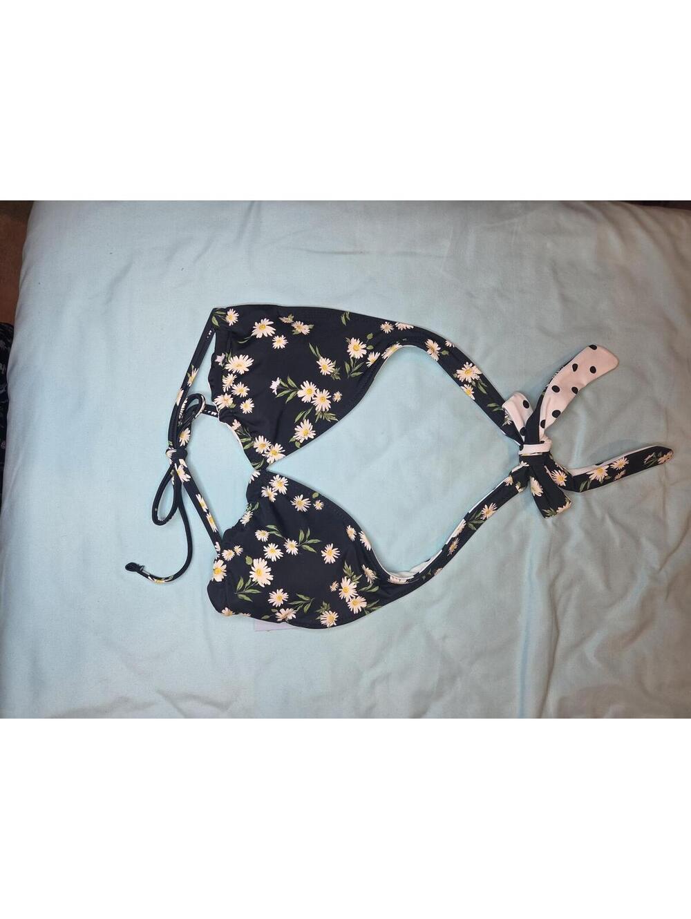 Shade & Shore Reversible Floral Polka Dot Bikini Swimsuit